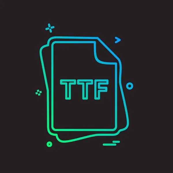 Ttf ファイルの種類アイコン デザインのベクトル — ストックベクタ