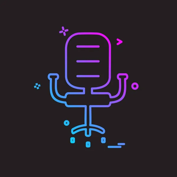 Chair Icon Design Vector Illustration — Stock Vector