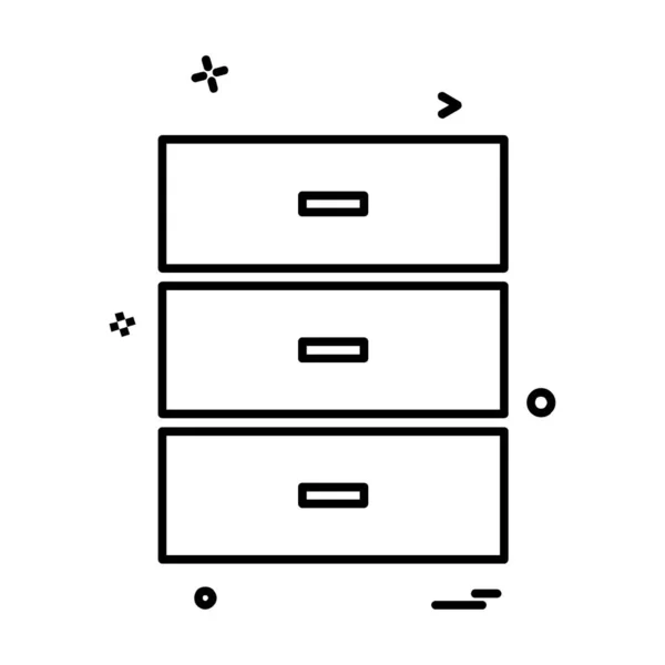 Schubladen Icon Design Vektor — Stockvektor