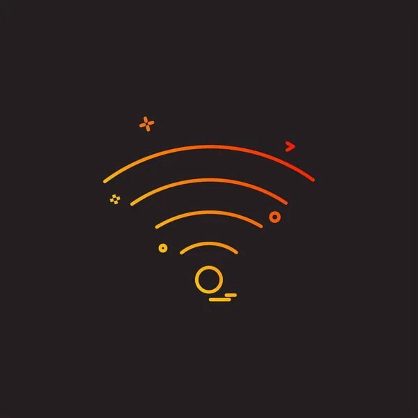 Design Vektor Für Wifi Symbole — Stockvektor