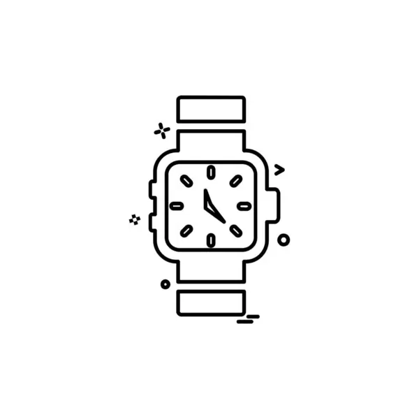 Diseño Del Icono Del Reloj Ilustración Vectorial Colorido — Vector de stock