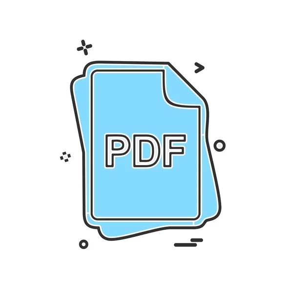 Pdf Dateityp Icon Design Vektor — Stockvektor