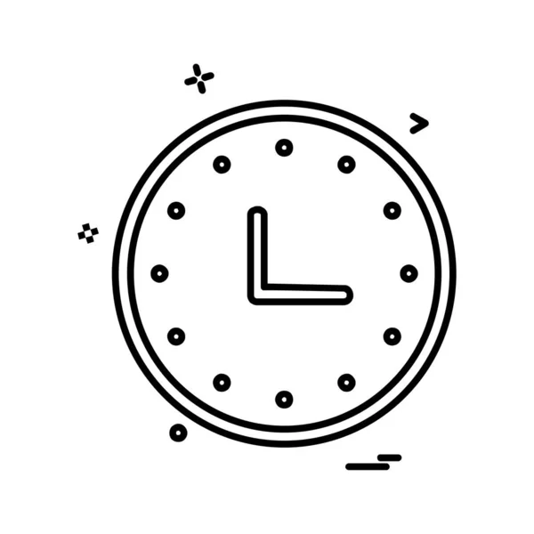 Clock Icon Design Vector — Stock Vector