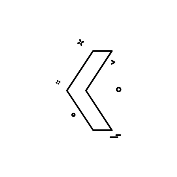 Left Arrow Icon Design Vector — Stock Vector