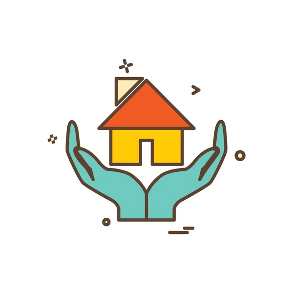 Home Icon Design Vettoriale — Vettoriale Stock