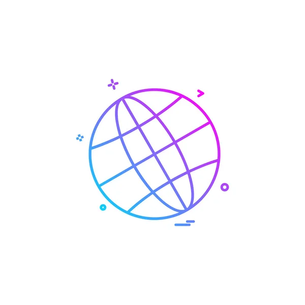 Globe Ikony Designu Vektorové Ilustrace — Stockový vektor
