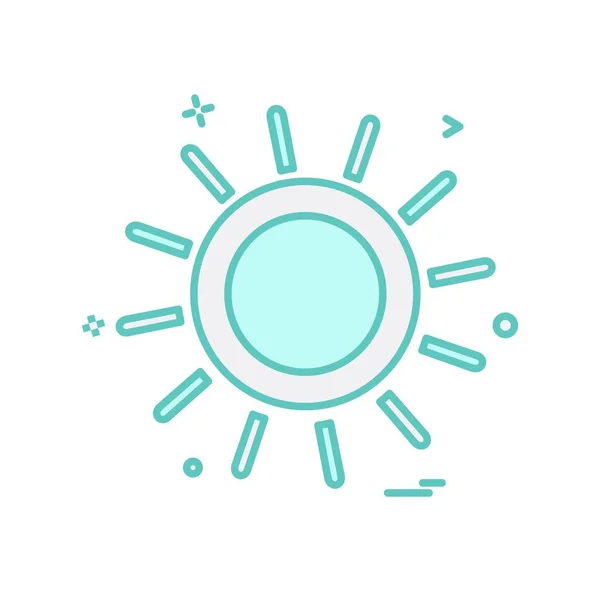 Sol Icono Diseño Vector — Vector de stock