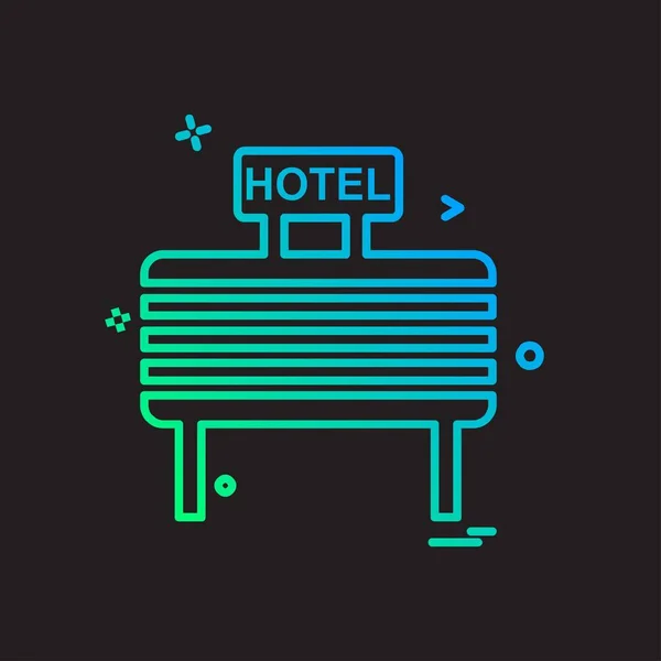 Hotel Icono Diseño Vector — Vector de stock