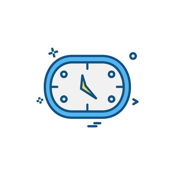 Clock Icon Design Vector — Stock Vector