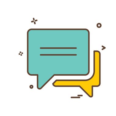 İleti simgesi tasarım vektörü