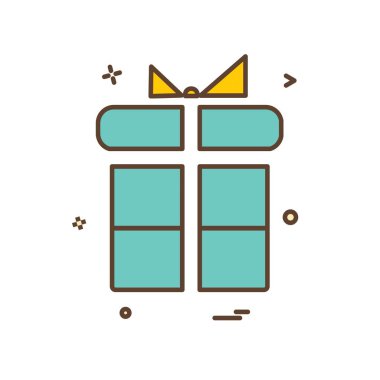 Giftbox simge tasarlamak vektör