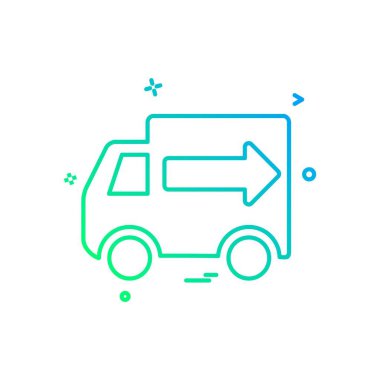 Kamyon simgesi tasarım vektörü