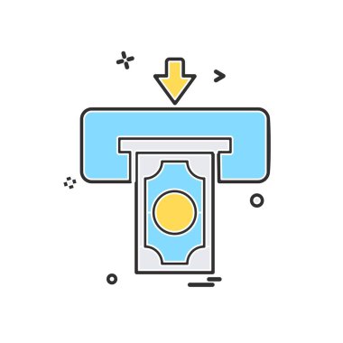 Yazıcı simgesi tasarım, vektör çizim