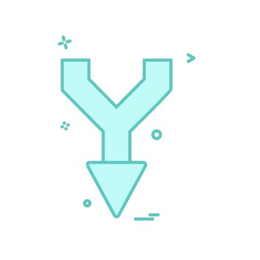 Aşağı ok simgesi tasarım vektörü