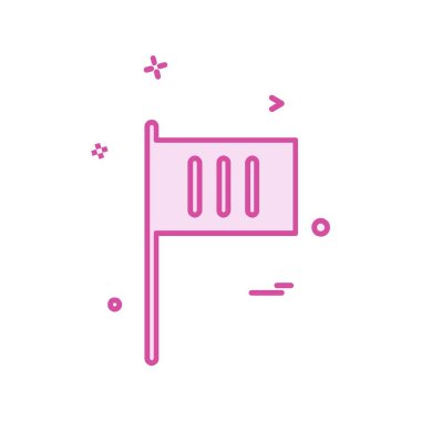 Bayrak simgesi tasarım vektörü