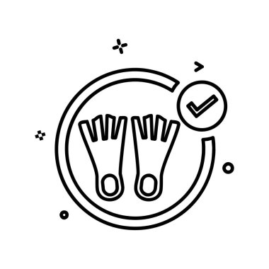 Yüzme simgesi tasarım vektörü 