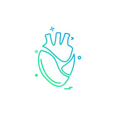 Kalp simgesi tasarım, Sevgililer günü için vektör çizim