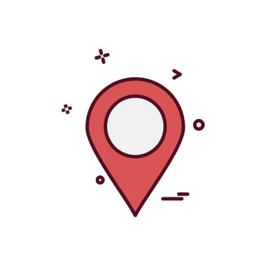 Gezinti simgesi tasarım, renkli vektör çizim