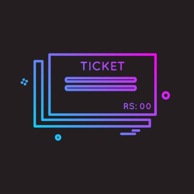 Bilet simge tasarlamak vektör