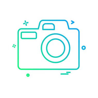 Kamera simgesi tasarım vektörü