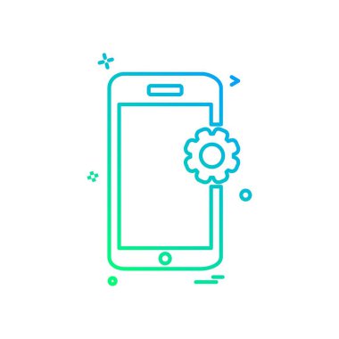 Mobil simge tasarım vektörü