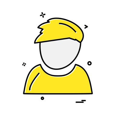 Avatar simge tasarım vektörü