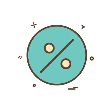 yüzde simge vektör tasarımı