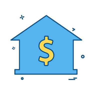 Doları simge tasarlamak vektör