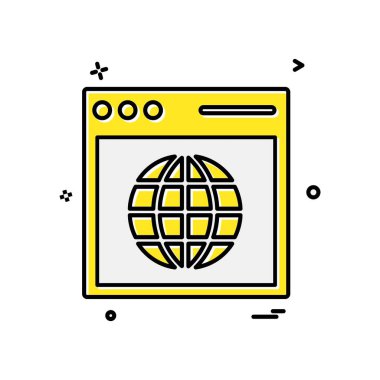 Web yerleşim simgesi tasarım vektörü