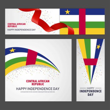Mutlu Orta Afrika Cumhuriyeti bağımsızlık günü afiş ve arka plan belirleme