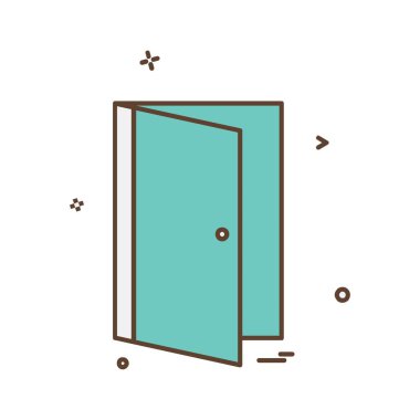 Kapı simge tasarlamak vektör 