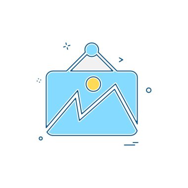 Mobilya simgesi tasarım, renkli vektör çizim