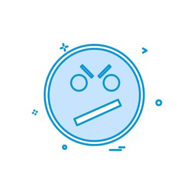 Üzgün emoji simgesi tasarım vektörü
