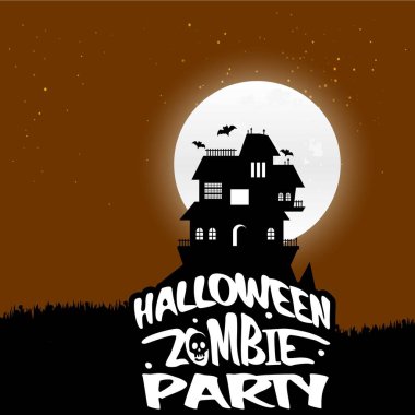 Cadılar Bayramı tatil kartı arka plan renkli vektör çizim 