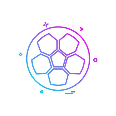 Futbol ikonu tasarım vektörü