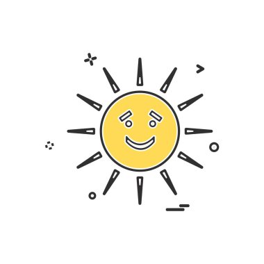 Güneş simgesi tasarım vektörü