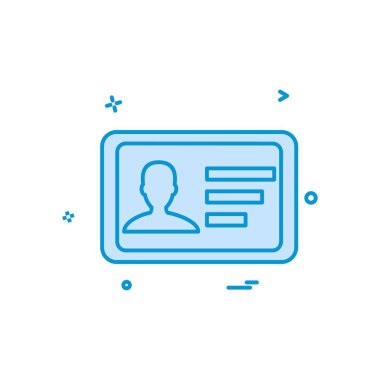 ID kart simgesi vektör illüstrasyonu 