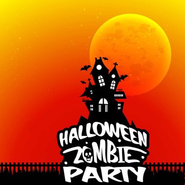 Cadılar Bayramı tatil kartı arka plan renkli vektör çizim 