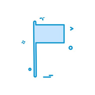 Bayrak simgesi tasarım vektörü