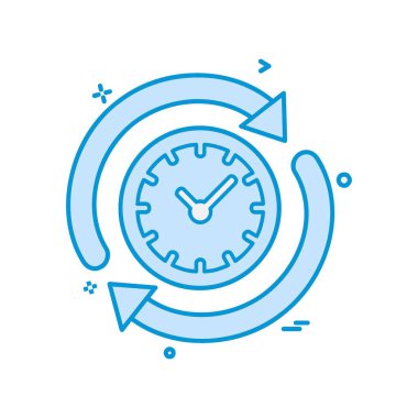 saat düz ikon vektör illüstrasyonu 