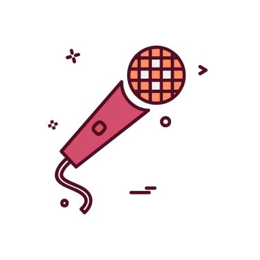 Mikrofon simgesi tasarım vektörü