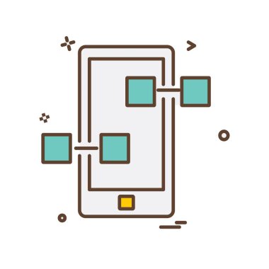 Akıllı telefon simge tasarlamak vektör 