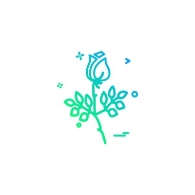 Sevgililer günü simgesi tasarım, renkli vektör çizim