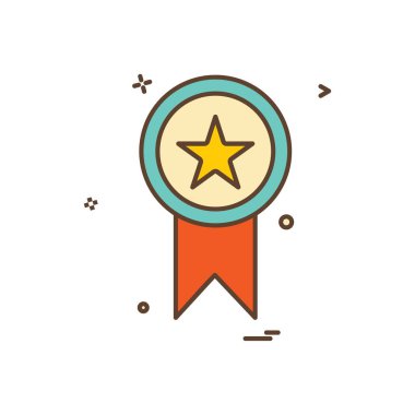madalya ödülü yıldız simgesi vektör tasarımı