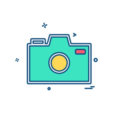 Kamera simgesi tasarım vektörü