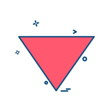 Aşağı ok simgesi tasarım vektörü