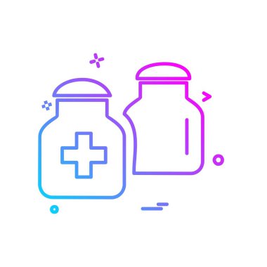 Tıbbi simge tasarım, renkli vektör çizim