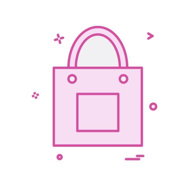 Alışveriş çantası simgesi tasarım vektörü