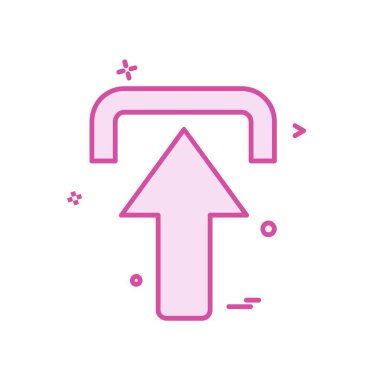 Yukarı ok simgesi tasarım vektörü