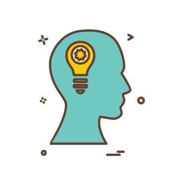 Fikir simge tasarlamak vektör